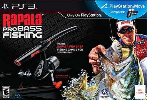 PS3 RAPALA PRO BASS FISHING GAME WITH ROD BUNDLE / BID TO WIN / FREE SHIPPING