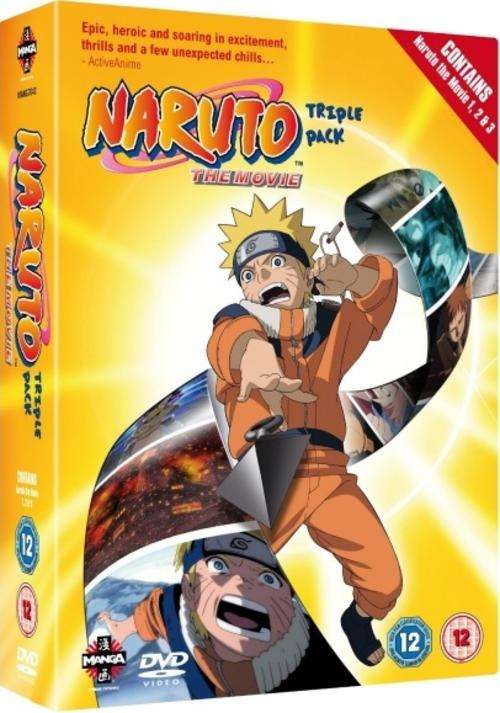 NARUTO THE MOVIE TRIPLE PACK (DVD) / BID TO WIN / FREE SHIPPING