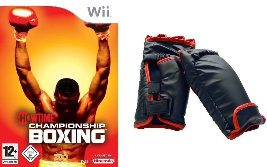 WII SHOWTIME CHAMPIONSHIP BOXING WITH LOGIC3 GLOVES BUNDLE / BRAND NEW / BID TO WIN