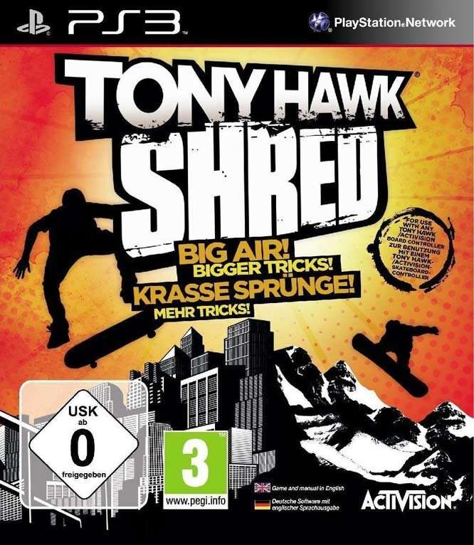 PS3 TONY HAWK SHRED / SAG / BID TO WIN