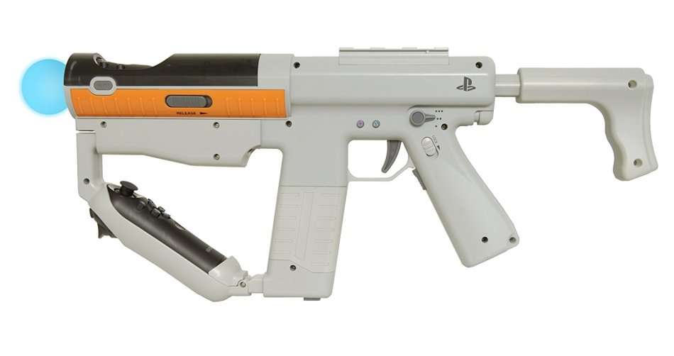 PS3 PLAYSTATION MOVE SHARP SHOOTER GREY / BID TO WIN