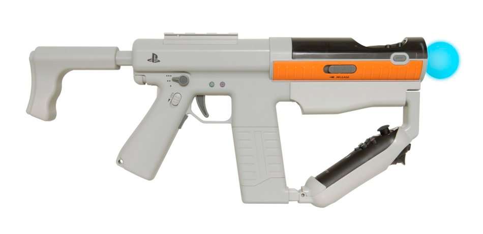 PS3 PLAYSTATION MOVE SHARP SHOOTER GREY / BID TO WIN