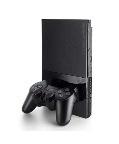 PS2 BLACK SLIM CONSOLE PAL MODEL SCPH-90004 WITH CONTROLLER & 8 GAMES BUNDLE / BID TO WIN