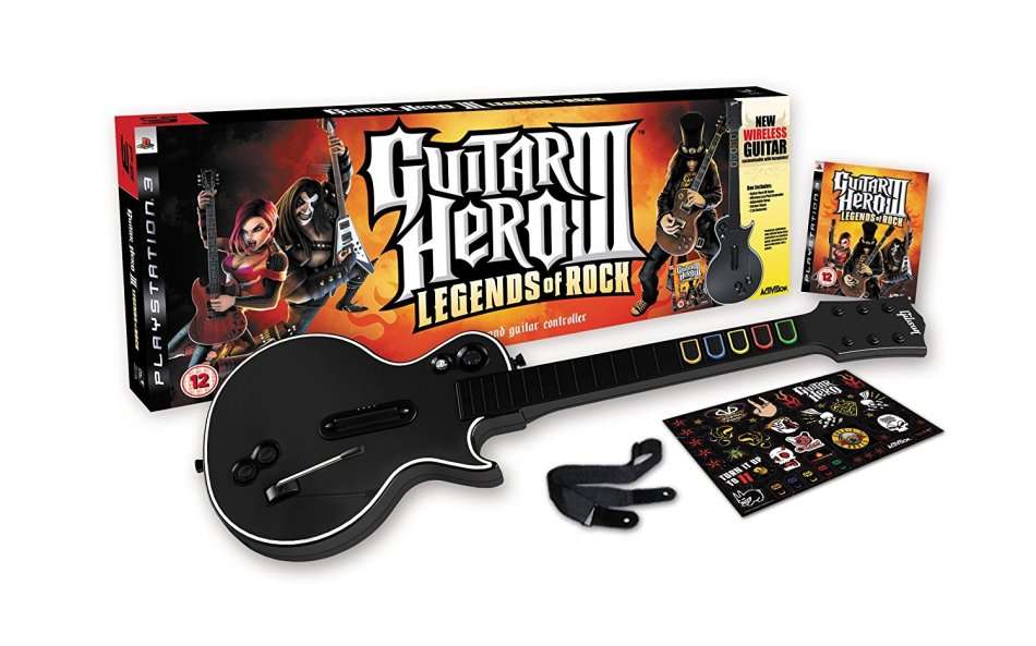 PS3 GUITAR HERO III LEGENDS OF ROCK GUITAR BUNDLE / BID TO WIN