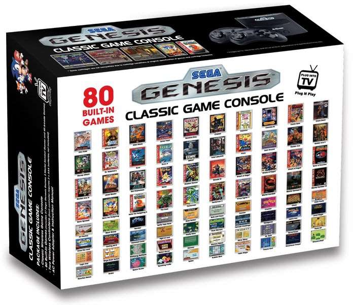 SEGA MEGA DRIVE CLASSIC GAME CONSOLE WITH 80 BUILT-IN GAMES BUNDLE / BRAND NEW (SEALED) / BID TO WIN