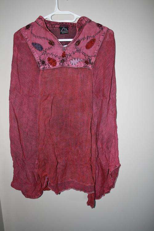 Hippie clothing- long sleeved thin poncho