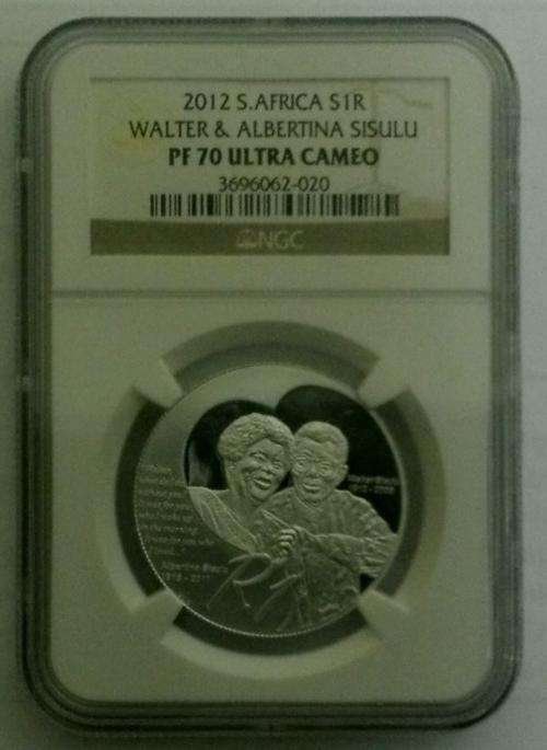 2012 S. Africa S1R ***WALTER & ALBERTINA SISULU *** PF 70 Ultra Cameo