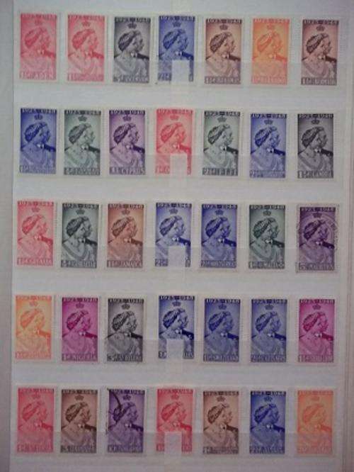 1948 SILVER JUBILEE SELECTION - 35 STAMPS - 31 MINT 4 F/U