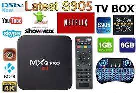 MXQ Pro Android 7.1 Smart TV BOX Kodi 17.3 w Rii Backlit keyboard remote, Dstv now & showmax