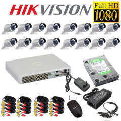 CCTV, CCTV, CCTV HIKVISION CCTV Kit 1080p, CCTV Hikvision CCTV Kits, 16CH CCTV Kit