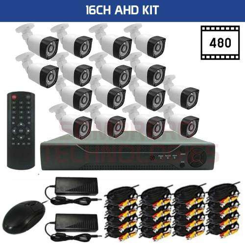 16-Channel CCTV DVR Kit with 16 Night Vision Waterproof 1200TVL Cameras with 2TB hard drive