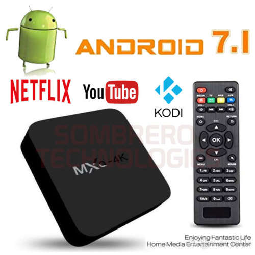 SMART TV BOX,TV BOX ANDROID, 4K SMART ANDROID TV BOX MEDIA PLAYER (NETFLIX, WIFI, KODI)