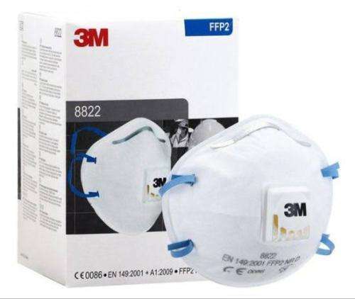 Facemask - 3M Disposable Respirator, FFP2, Valved, 8822