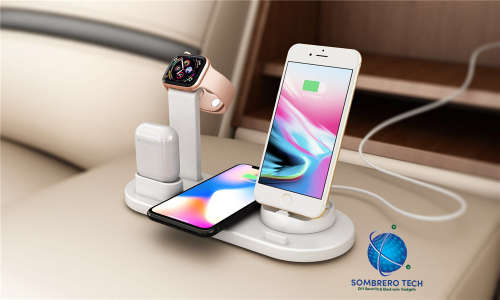 IPhone, wireless Charger Stand for Apple Watch IPhone, Airpods (Fast Charger Dock Station)