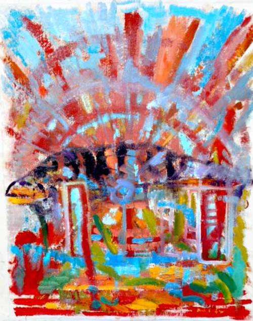 derek Bernstein oil on canvas:Title Realm #1