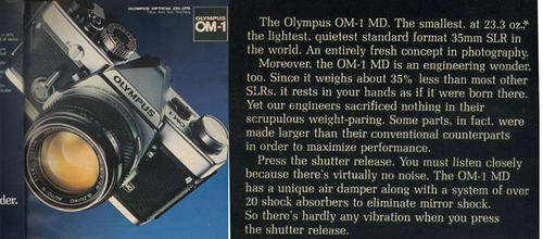 Olympus Om1 with 1.18 F Zuiko standard lens plus Zuiko Zoom excellent condition