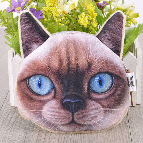 *** CUTE LITTLE 3D SIAMESE KITTY PURSE ***