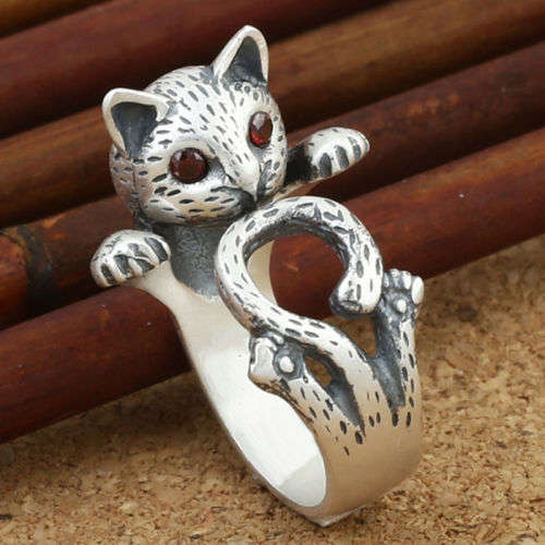 *** CAT SILVERTONE ALLOY RING ***