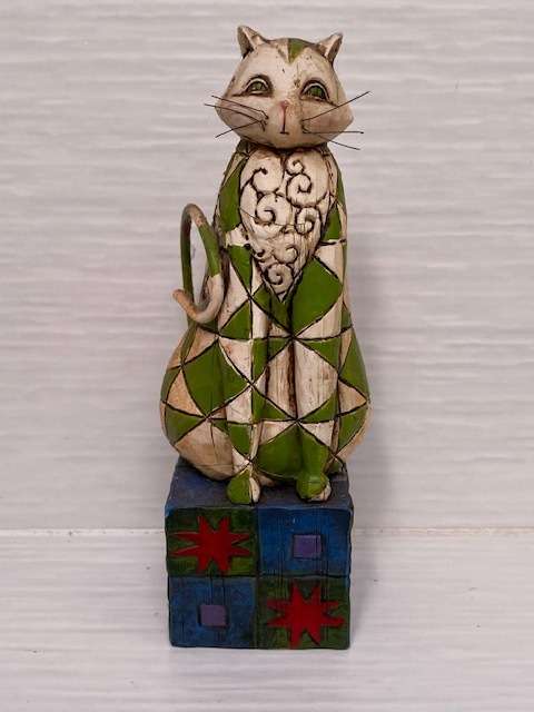 *** BEAUTIFUL HEARTWOOD CREEK JIM SHORE CAT FIGURINE NAMED `FELICITY`