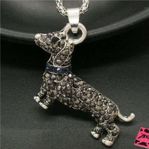 BEAUTIFUL DACHSHUND NECKLACE / BROOCH PIN