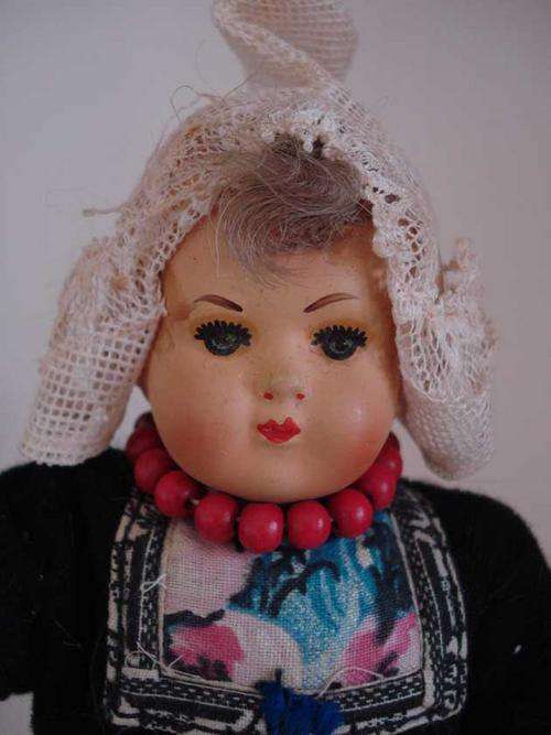 *** VERY OLD COMPOSITION DUTCH DOLL -  ***