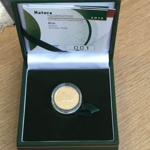 2016 1/10oz NATURA THE HYENA COA NUMBER 001
