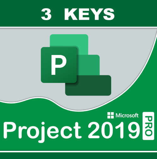 3 X KEYS - Microsoft Projects 2019 Pro | Project 2019 | Microsoft | Project | 2019 | Pro