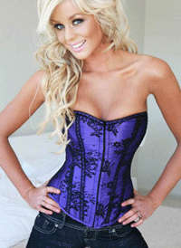 BLUE & BLACK CORSET 36