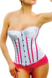 WHITE AND PINK CORSET - 38