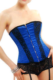 BLUE AND BLACK CORSET 34