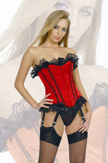 RED AND BLACK CORSET 38