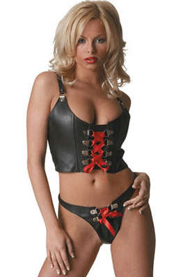 LEATHER BRA SET