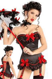 RED & BLACK CORSET 38
