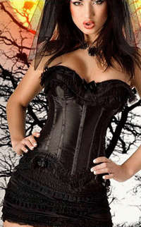 BLACK CORSET AND SKIRT 6XL