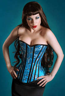 BLUE & BLACK CORSET 36