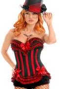 RED & BLACK CORSET 38