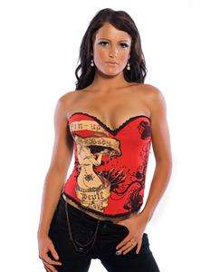 RED RHINESTONE CORSET 34