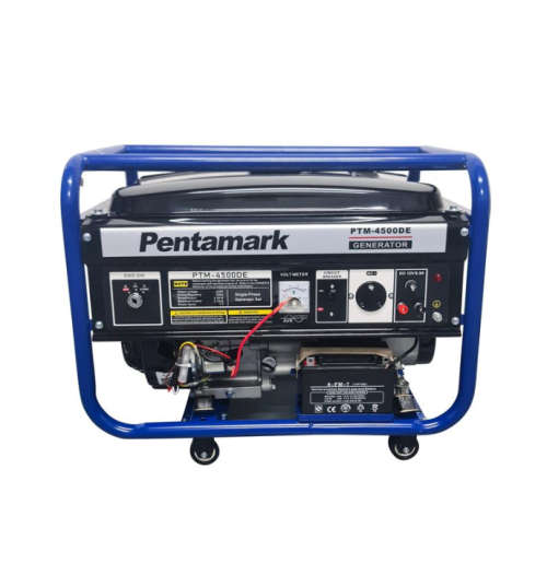 Burraaq Trading Pentamark PTM-4500DE 4 Stroke Air-Cooloed Generator with Wheels