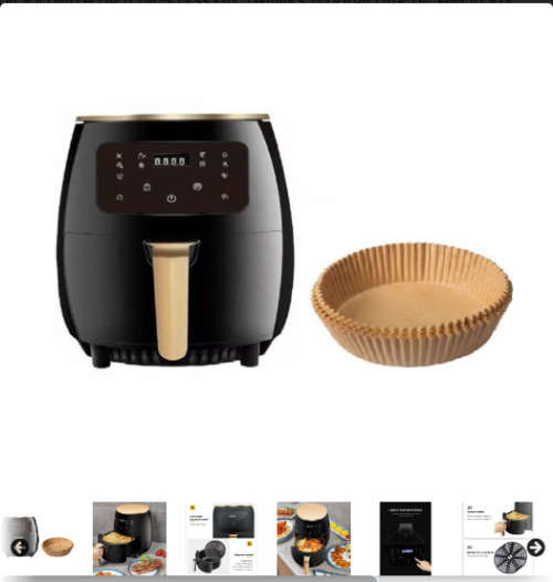 Burraaq Trading 6L Digital Roaster Air Fryer with paper linner
