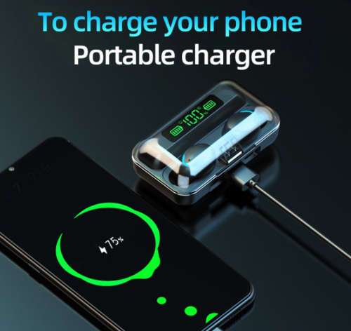 BURRAAQ TRADING F9 Bluetooth Wireless Earbuds - Stereo  Earbuds with Charging Box