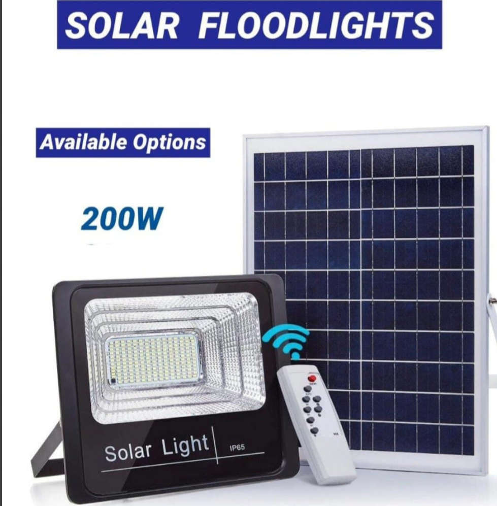 Buraaq Trading 200W Solar Light - LED 200W Solar Floodlight -  Solar Light 200W