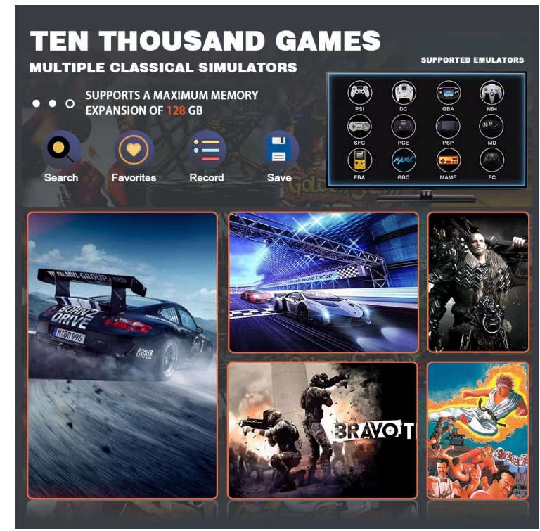 Burraaq Trading X2 game console  64Gb 37000+ Games