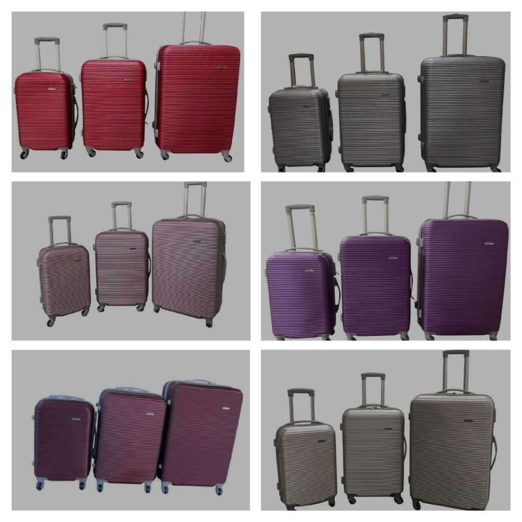 BURRAAQ TRADING3-Piece ABS Luggage Set - Durable -Lightweight -Ideal for Travelers- multiple colours