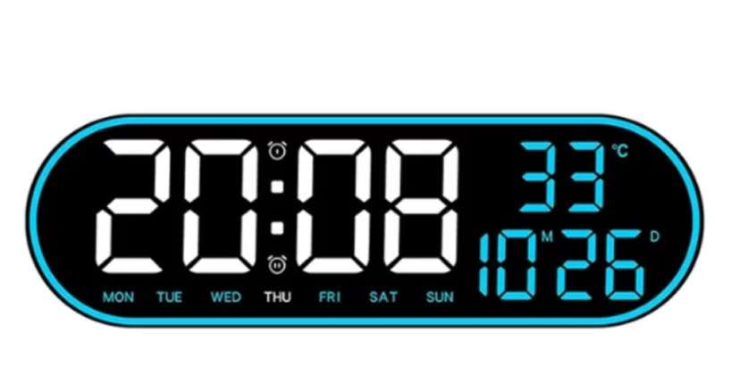 15-Inch Digital LED Wall Clock with Remote Control