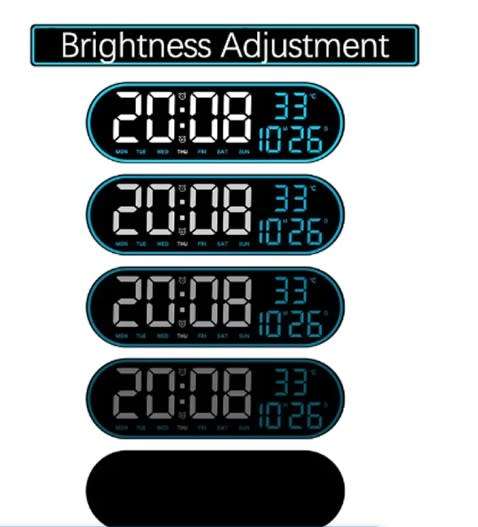 15-Inch Digital LED Wall Clock with Remote Control