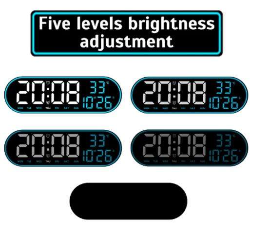 15-Inch Digital LED Wall Clock with Remote Control