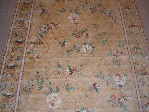 Lovely gold & floral carpet