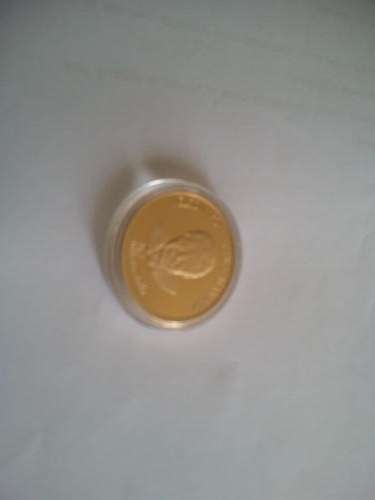 1oz SIGNED MANDELA GOLD CLAD MEDALLION.