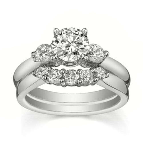 Certified 1.10Cts Round Cut Real & Natural Diamond Wedding/Engagement Ring In 14K White Gold