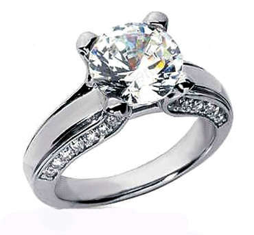 Certified 1.00Cts Round Cut Real & Natural Diamond Engagement Ring @ Wholesale Price